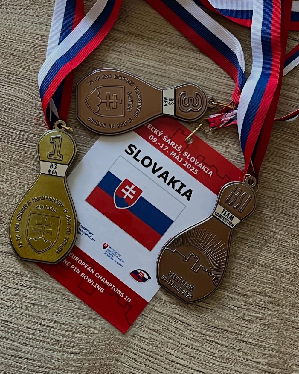 medaile z 24. Majstrovstiev Európy v kolkoch Veľký Šariš